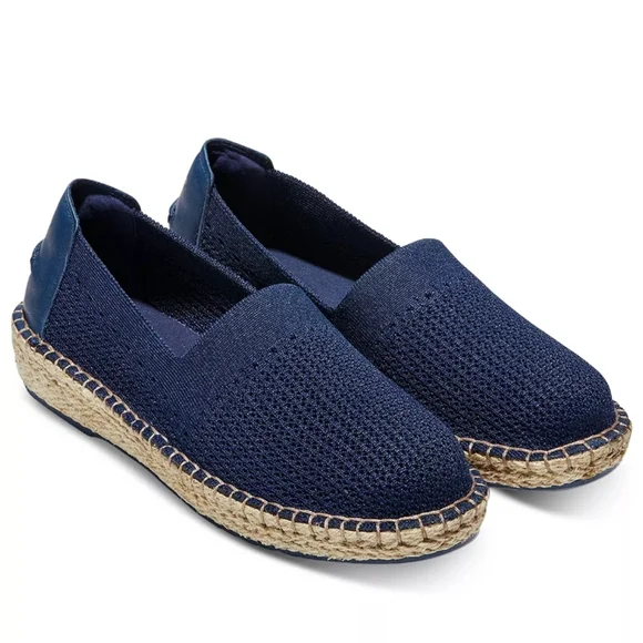 Cole Haan Cloudfeel Stitchlite Espadrille Marine Blue Knit - Picture 1 of 8